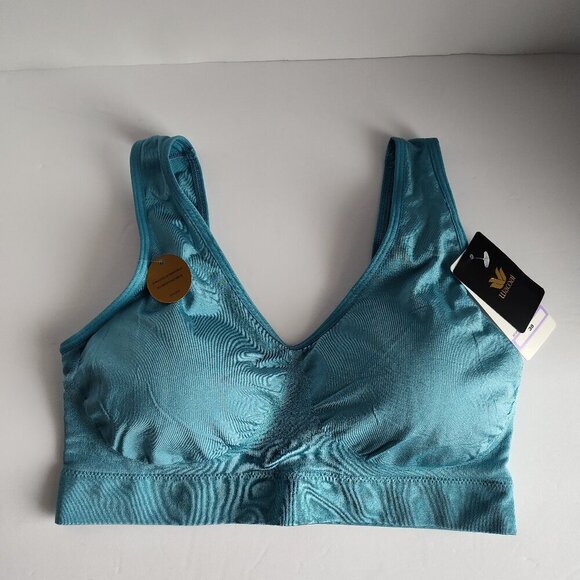 Ladies SZ 38 Wacoal Green Wireless Bralette - Picture 1 of 3
